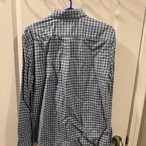 GAP Standard Fit Shirt Mens Size Medium Blue/White Checkered - photo 4