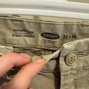Old Navy Men’s Size 32 Classic Khaki Chinos (Ultimate Slim) - photo 2