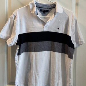 Tommy Hilfiger Polo Shirt Mens Size Medium White Short Sleeve - photo 2