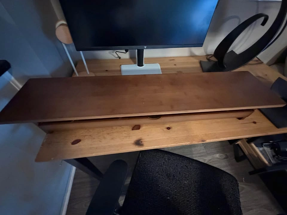 Wooden Monitor Stand with Drawer - photo 3