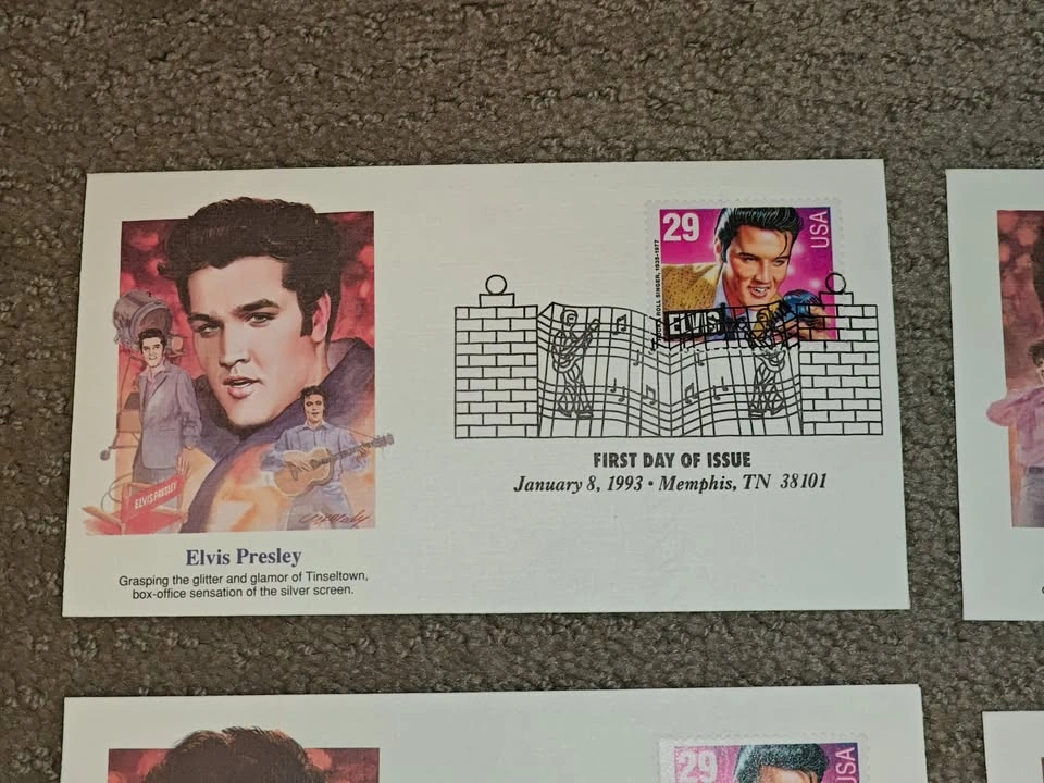 First Day Cover Complete Set FDC - Elvis Presley 1993 Fleetwood - photo 2