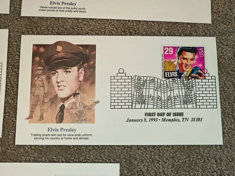 First Day Cover Complete Set FDC - Elvis Presley 1993 Fleetwood - photo 4