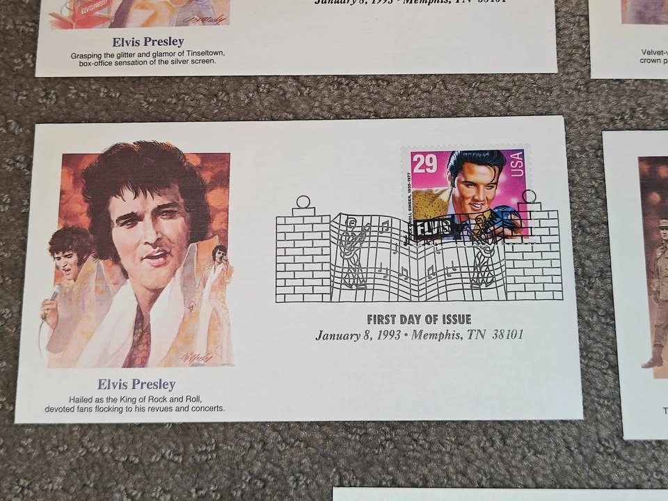 First Day Cover Complete Set FDC - Elvis Presley 1993 Fleetwood - photo 5