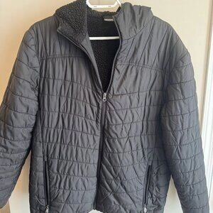 New Balance Puffer Jacket Mens Medium Black Hooded - photo 2