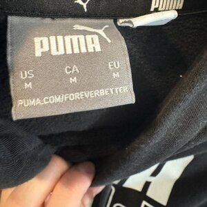 PUMA Hoodie Mens Medium Black Long Sleeve Pullover - photo 5