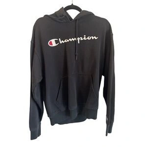 Champion Hoodie Men Medium Black