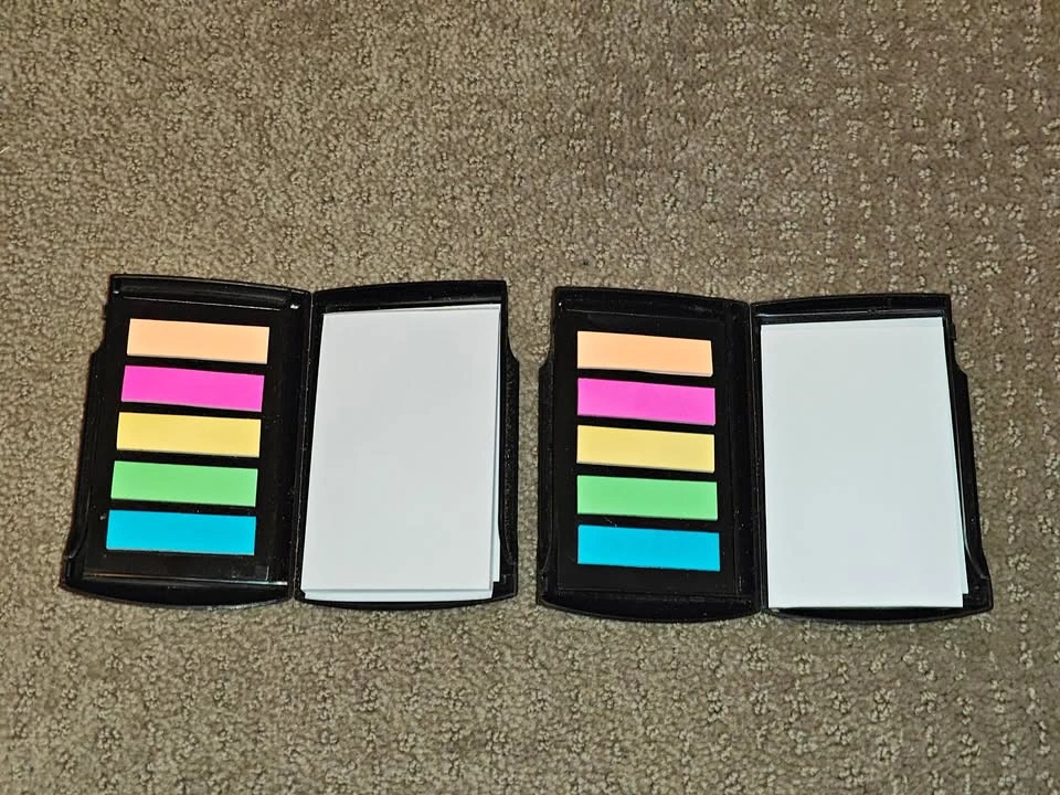 Post-it Page Markers Flags & Mini Pocket Notebook Paper (2 Set)