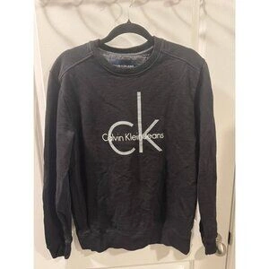 Calvin Klein Jeans Men's Medium Black Logo Crewneck Sweatshirt - photo 2