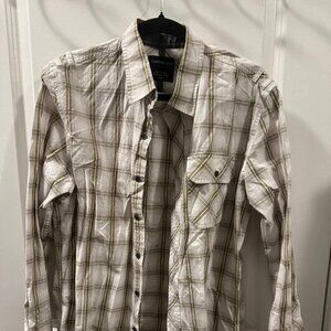 Calvin Klein Jeans Shirt Mens Size Large White Check - photo 3