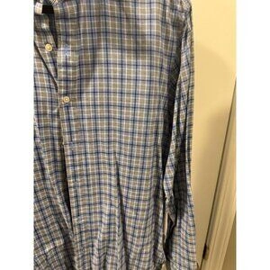 Michael Kors Button-Down Shirt Men's Medium Blue Plaid - photo 2