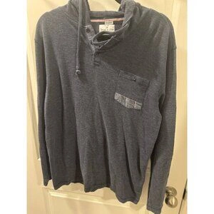 Trends & Colors Hooded Henley Men's Medium Gray Pullover - photo 4
