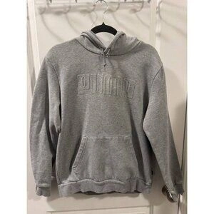 PUMA Men's Medium Gray Embossed Logo Hoodie - photo 2