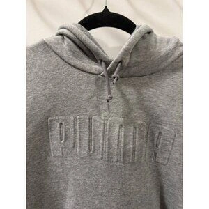 PUMA Men's Medium Gray Embossed Logo Hoodie - photo 4