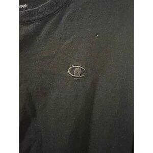 Champion Men's Black Long Sleeve Embroidered Logo T-Shirt M - photo 3