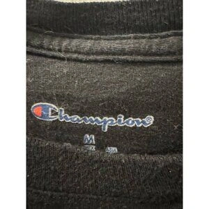 Champion Men's Black Long Sleeve Embroidered Logo T-Shirt M - photo 4