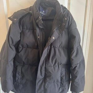 Ben Sherman Puffer Jacket Men Medium Black Lightweight With Hood - photo 2