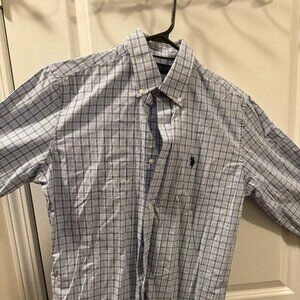 U.S. Polo Assn Shirt Mens Grey/Black Check Collared Button Down - photo 2