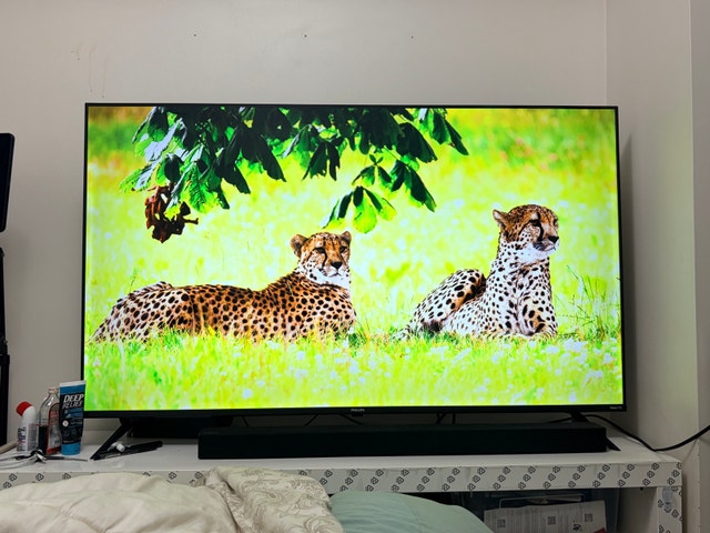 Philips 55” 4k UHD Tv and Tv table - photo 4