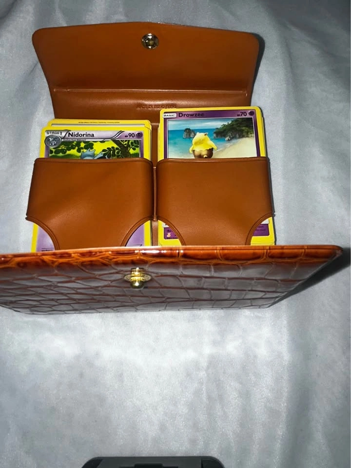 Vintage Croc-Embossed Faux Leather Deck Case / Wallet - photo 3