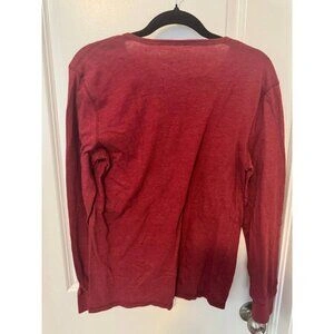 Lucky Brand Tee Shirt Mens Medium Red Long Sleeve Crew Neck - photo 3