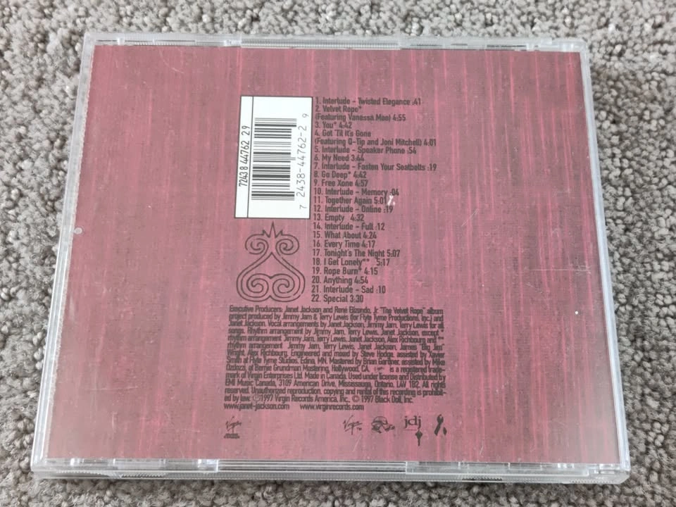 Janet Jackson - The Velvet Rope - Audio R&B Music CD Album - photo 3