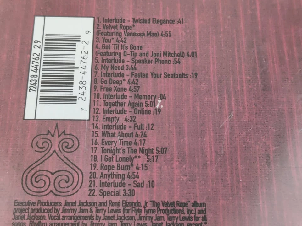 Janet Jackson - The Velvet Rope - Audio R&B Music CD Album - photo 4