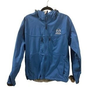 Stormtech Performance Jacket Mens Size L Blue Mazda Hooded