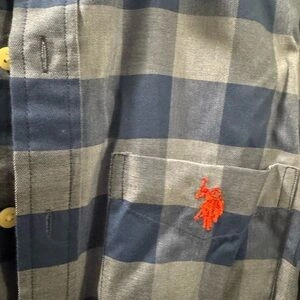 U.S. Polo Assn. Men’s Slim Fit Dress Shirt - Blue & Red Plaid - photo 4