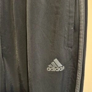 Adidas Men’s Large Black Sweatpants with Gray Stripes - photo 3