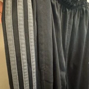 Adidas Men’s Large Black Sweatpants with Gray Stripes - photo 5
