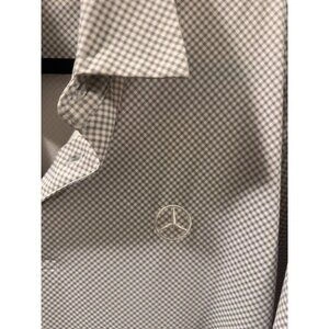 Mercedes-Benz Collection Polo Shirt Men's M Gray Charcoal Gingha - photo 3