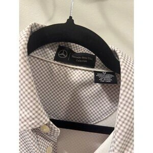 Mercedes-Benz Collection Polo Shirt Men's M Gray Charcoal Gingha - photo 4