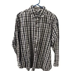 Kenneth Cole Reaction Slim Fit Shirt Mens Black/White Check