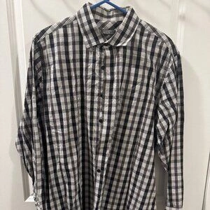 Kenneth Cole Reaction Slim Fit Shirt Mens Black/White Check - photo 2