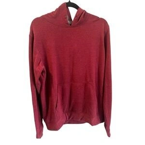 FWD Hoodie Mens Medium Burgundy Long Sleeve Hooded Pullover