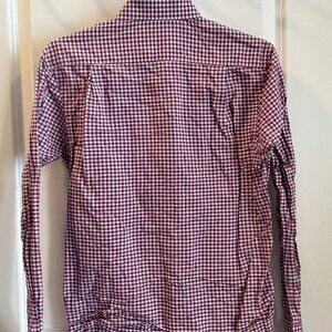 Tommy Hilfiger Men's Medium Maroon/White Button-Down Shirt - photo 3