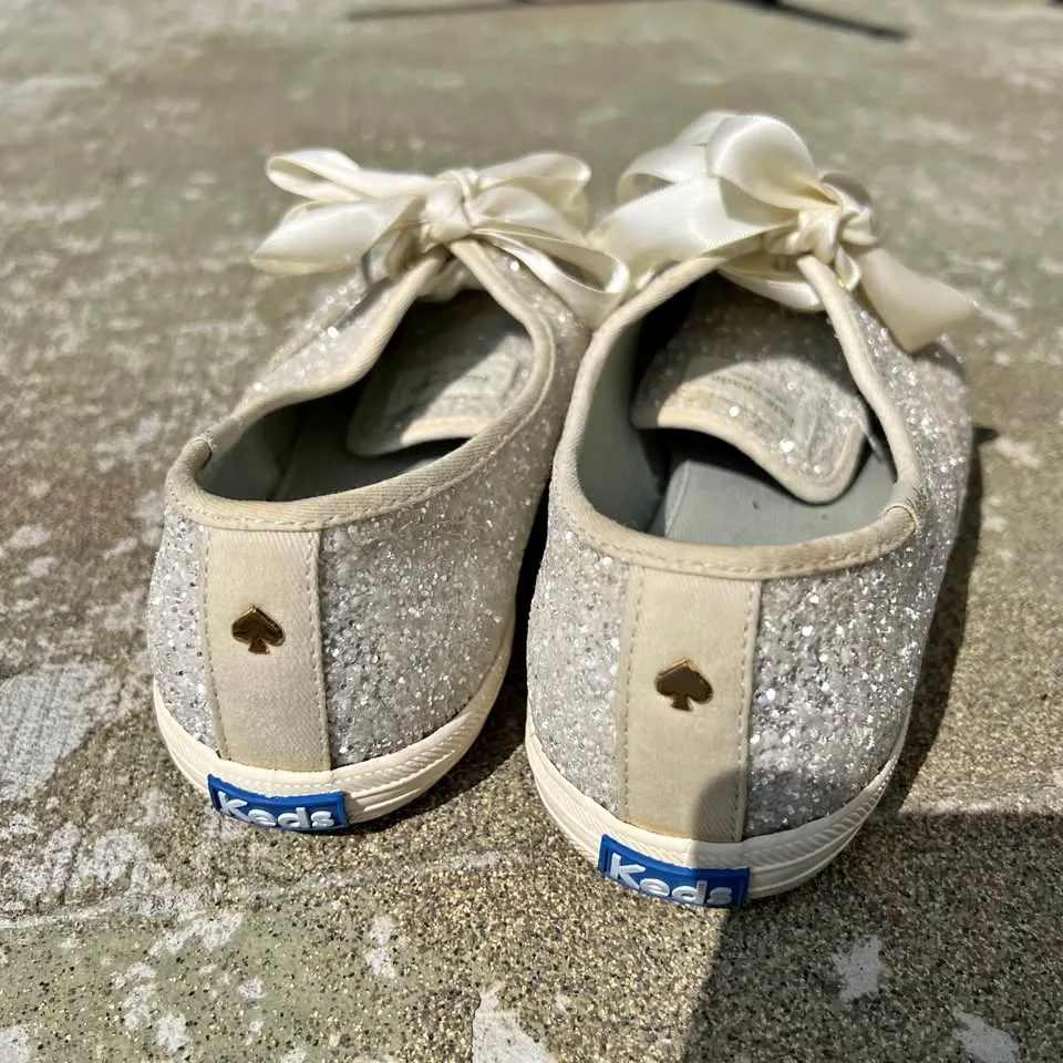 Kate Spade Keds glitter sneakers thumbnail