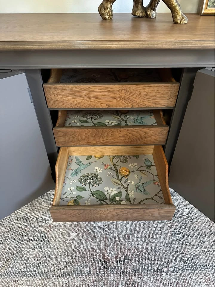 Vintage 9-Drawer Dresser/Credenza | Solid Wood | Restored - photo 5