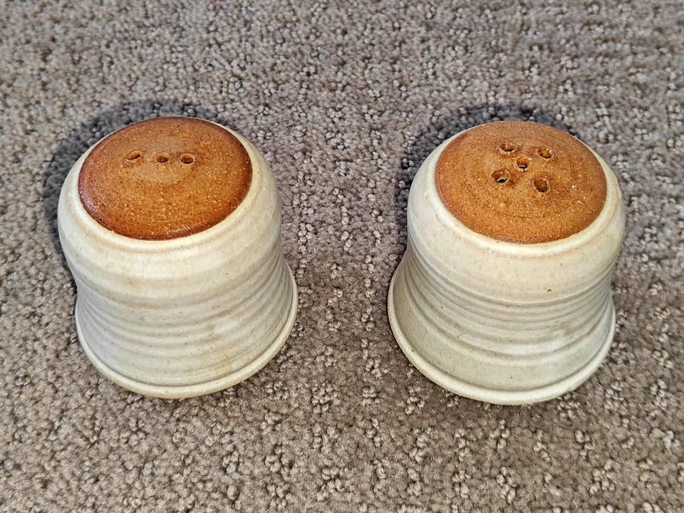 Unique Handmade Studio Pottery Rustic Salt & Pepper Shakers