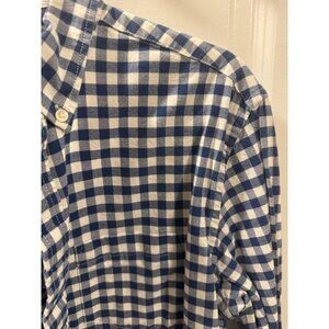 Old Navy Men's Medium Blue/White Gingham Oxford Shirt - Slim Fit - photo 2