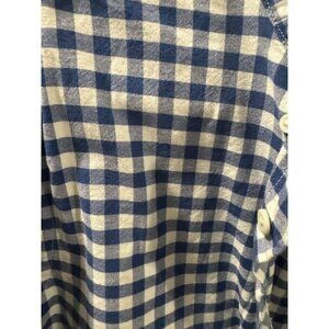 Old Navy Men's Medium Blue/White Gingham Oxford Shirt - Slim Fit - photo 4