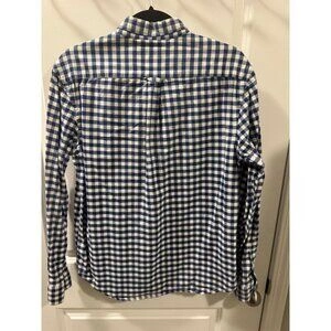 Old Navy Men's Medium Blue/White Gingham Oxford Shirt - Slim Fit - photo 5