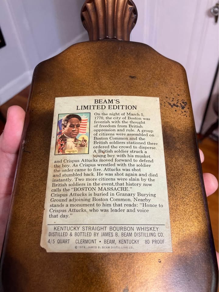 Vintage Jim Beam Bicentennial Crispus Attucks Decanter Jeff - photo 2
