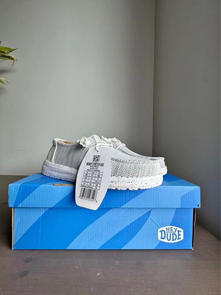 Hey Dude Wendy Stretch Sox – Stone White