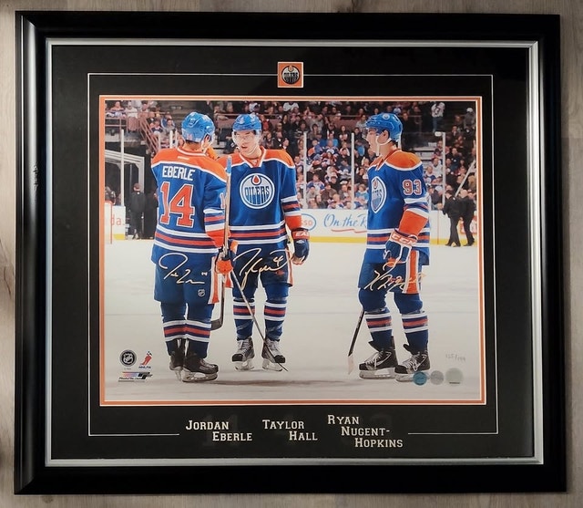 Edmonton Oilers Signed Photo - Hall, Eberle, Nugent-Hopkins