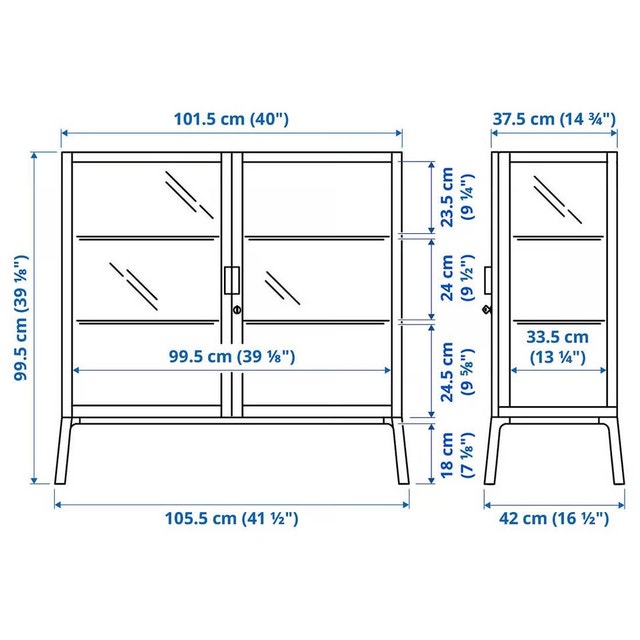 IKEA Milsbo Glass Door Cabinet - photo 3