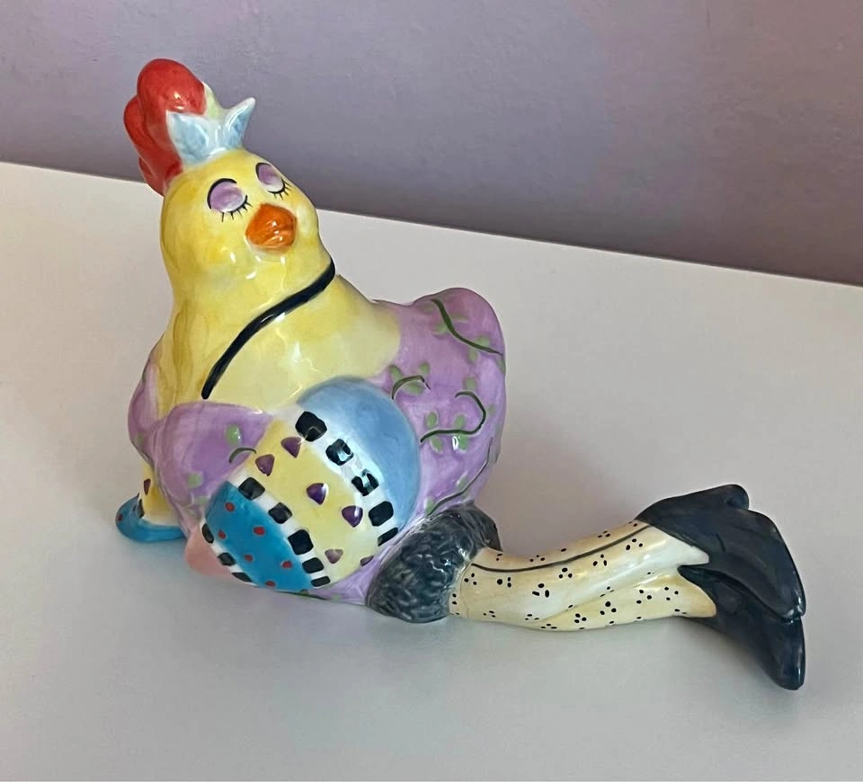 Stylish Chicken Ceramic Figure
