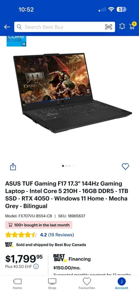 ASUS TUF Gaming F17 17.3" Gaming Laptop