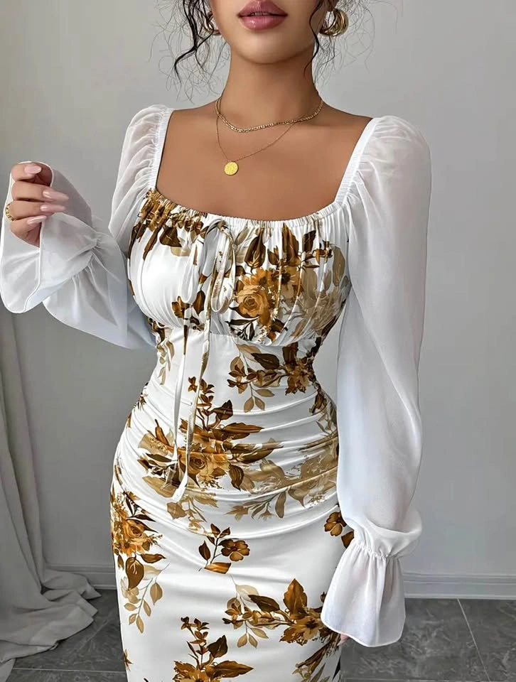 Lovely Fall/autumn floral dress S