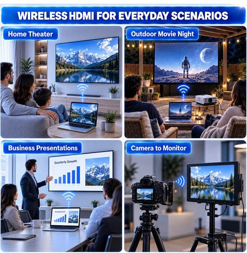 AUXAB Wireless HDMI Transmitter & Receiver Kit 1080p - photo 5
